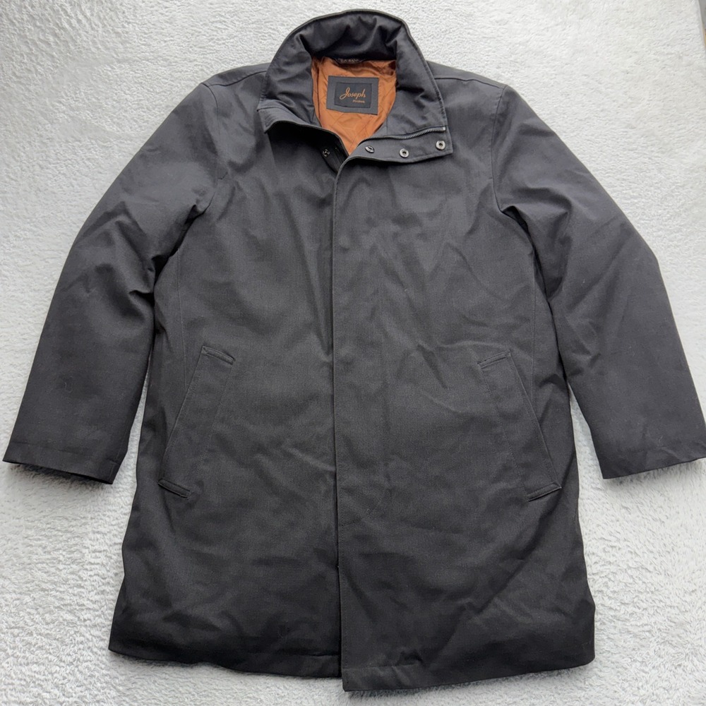Jos‎ A Bank Joseph Mens Charcoal Gray Quilted Fleece Lined Car Coat Jacket 38S
